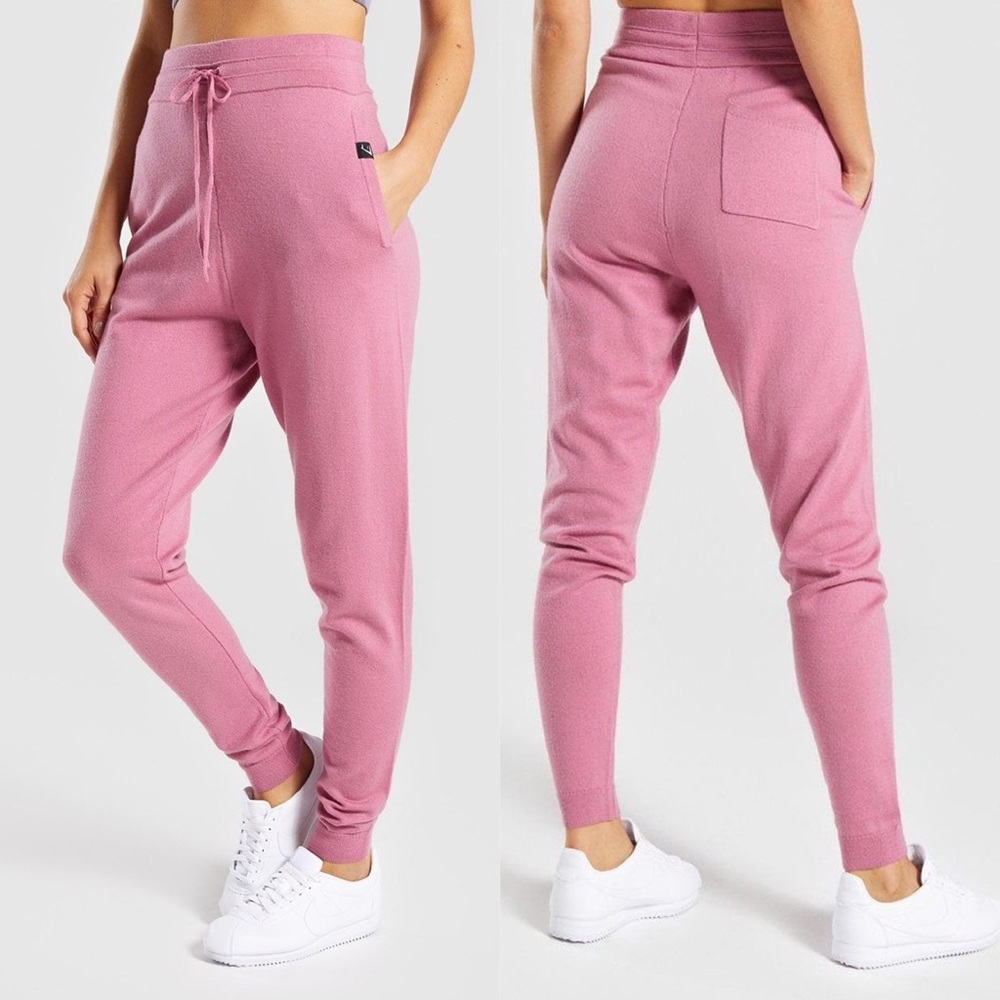 Gymshark Dusky Pink Isla Knit Joggers